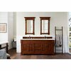 James Martin Vanities Brookfield 72in Double Vanity, Warm Cherry w/ 3 CM Eternal Jasmine Pearl Quartz Top 147-114-5781-3EJP